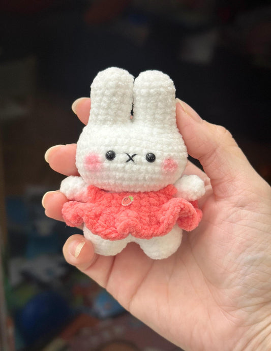 Crochet Miffy Bunny inspired keychain Handmade amigurumi Miffi Crochet rabbit Stuffed Cute Animal Keyring, birthdaygifts
